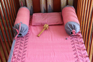 chiraiya bed sheet & pillow set pink