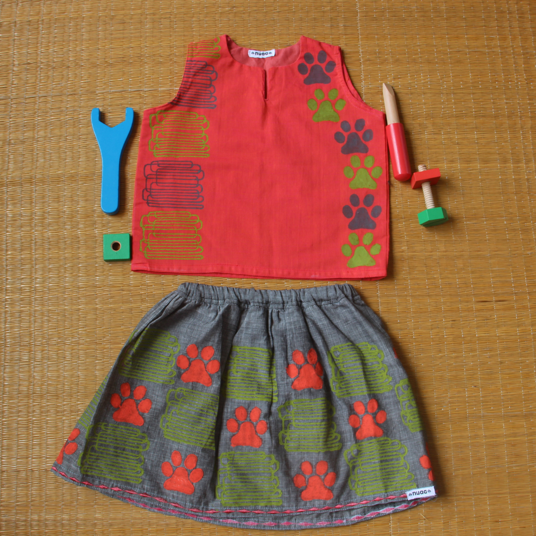 squiggles top & skirt (set)