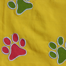 Load image into Gallery viewer, yellow paws &amp; pink bhao-bhao table mats (set of 2)
