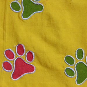 yellow paws & pink bhao-bhao table mats (set of 2)