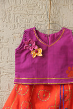 Load image into Gallery viewer, sheru lehenga purple &amp; orange
