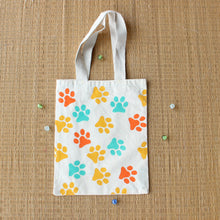 Load image into Gallery viewer, paws tote bag mustard
